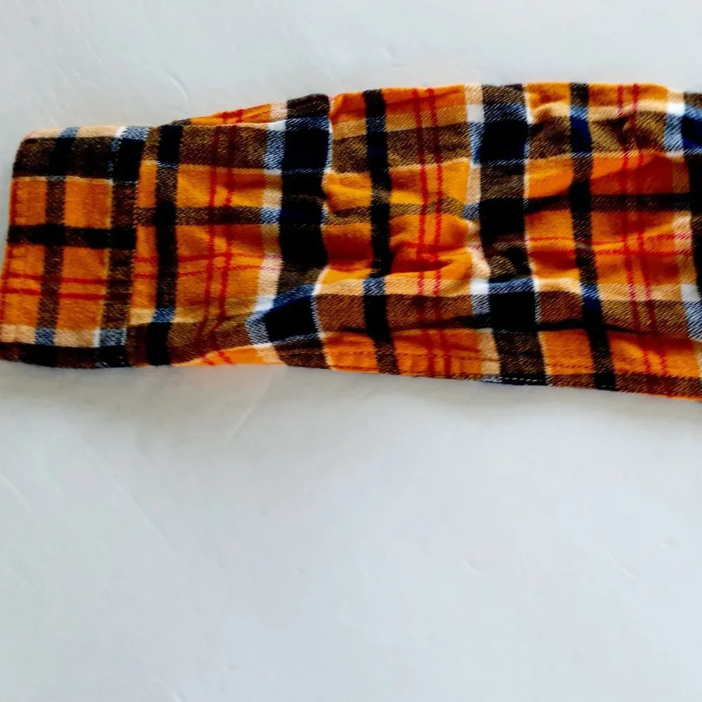 Sonoma Boys Shirt Flannel Yellow Plaid Button Down Size 10 New